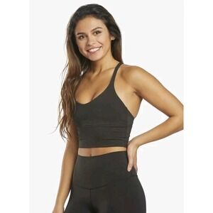 NEW DYIV-Neck Elevate Yoga Sports Bra Asphalt Grey XL Women Active Gym